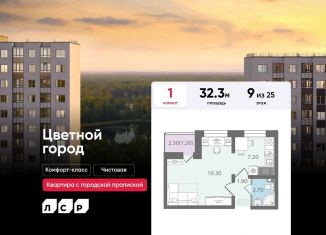 Продажа 1-ком. квартиры, 32.3 м2, Санкт-Петербург, Красногвардейский район, Муринская дорога, 8к1