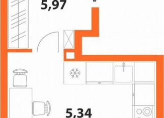 Продам 1-ком. квартиру, 32.9 м2, Ульяновская область, ЖК Аквамарин-2, 1