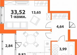 Продается однокомнатная квартира, 33.5 м2, Ульяновск, ЖК Аквамарин-2, 1