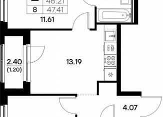 Продаю 2-ком. квартиру, 47.4 м2, Владимир, Октябрьский район, Тракторная улица, 43