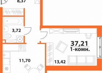 Продается 1-комнатная квартира, 37.2 м2, Ульяновск, ЖК Аквамарин-2, 1