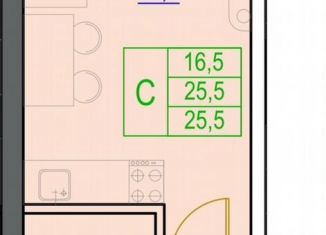 Продам квартиру студию, 25.5 м2, Грозный