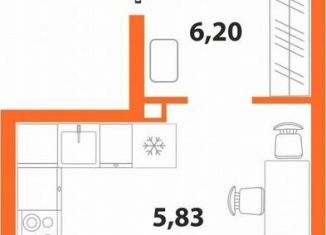 Однокомнатная квартира на продажу, 33.3 м2, Ульяновская область, ЖК Аквамарин-2, 1