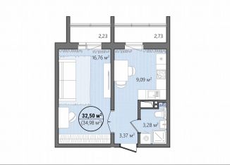 Продаю 1-ком. квартиру, 38 м2, Челябинская область, улица Труда, 14