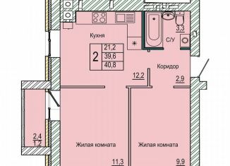 Продаю 2-ком. квартиру, 40.8 м2, Волгоград, ЖК Колизей