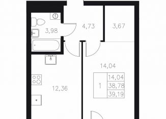 Продам 1-комнатную квартиру, 39.2 м2, Казань, Адмиралтейская улица, 2