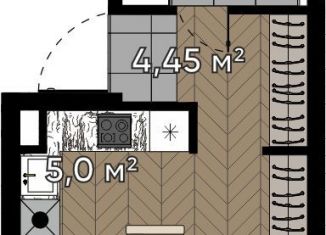 Продам квартиру студию, 24.3 м2, Москва, улица Берзарина, 37, метро Щукинская