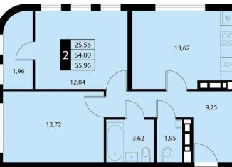 2-комнатная квартира на продажу, 56 м2, посёлок городского типа Партенит, Прибрежная улица