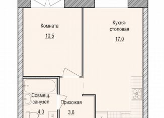 Продам 1-комнатную квартиру, 35.1 м2, Удмуртия, жилой комплекс Санвилл, 5