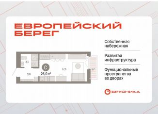 Продам квартиру студию, 26 м2, Новосибирск, метро Октябрьская