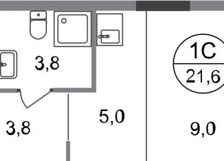 Продам квартиру студию, 21.6 м2, Москва