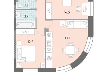 Продаю 2-ком. квартиру, 57.9 м2, Москва, жилой комплекс Зиларт, 18/19/27, Даниловский район