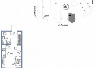 Продается квартира студия, 21 м2, Тюменская область, Краснооктябрьская улица, 10к1