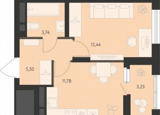 Продается 1-комнатная квартира, 34.9 м2, Екатеринбург, метро Чкаловская