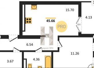 Продается 1-комнатная квартира, 45.7 м2, Калининградская область