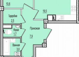Продажа 2-комнатной квартиры, 60.6 м2, Псков