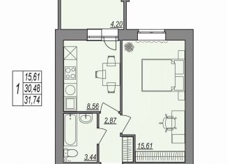 Продажа 1-ком. квартиры, 31.7 м2, Волгоград