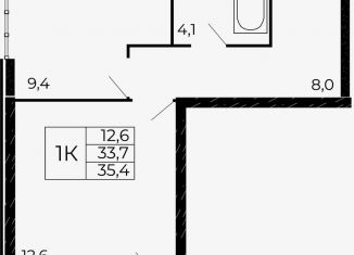 1-ком. квартира на продажу, 36 м2, Ростов-на-Дону, улица Назарько, 4