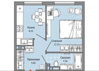 Продается однокомнатная квартира, 32 м2, Ульяновск, жилой комплекс Город Новаторов, 1, Засвияжский район