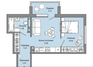 Продам 1-ком. квартиру, 38 м2, Ульяновская область, жилой комплекс Город Новаторов, 1