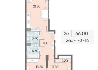 Продаю 2-ком. квартиру, 66 м2, Москва, ЖК Обручева 30, к1, район Коньково