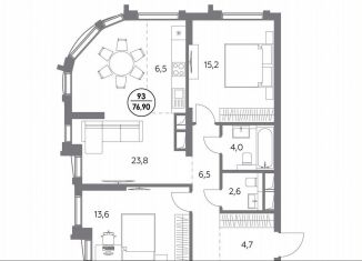 Продаю 2-ком. квартиру, 76.9 м2, Москва, Басманный район