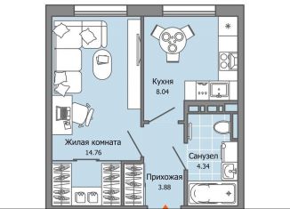 Квартира на продажу студия, 31 м2, Ульяновск, жилой комплекс Город Новаторов, 1