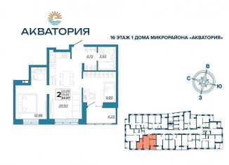 2-комнатная квартира на продажу, 54 м2, Брянск, Бежицкий район