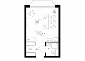 Продается квартира студия, 24.3 м2, Москва, жилой комплекс 2-й Иртышский, 1.3, ВАО