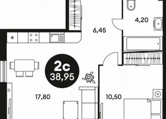 Продажа 2-комнатной квартиры, 39 м2, Ростов-на-Дону, Кировский район, Красноармейская улица, 254