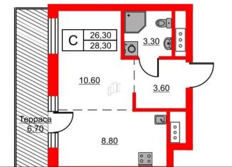 Продаю квартиру студию, 29.3 м2, Санкт-Петербург, улица Шкапина, 15, метро Нарвская