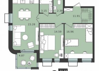 Продается 2-комнатная квартира, 74.7 м2, Химки