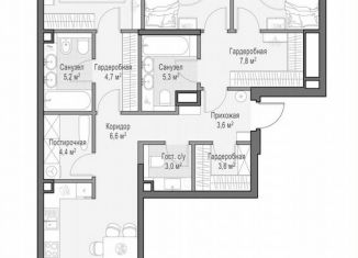 Продаю трехкомнатную квартиру, 118.3 м2, Москва, Пресненский район, Электрический переулок, 1с14