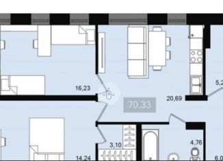 Продается 3-ком. квартира, 70.3 м2, Красноярск, улица Александра Матросова, 30, Свердловский район