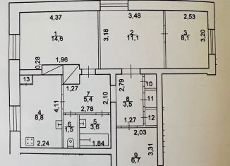 3-комнатная квартира на продажу, 65.5 м2, Петрозаводск, улица Фрунзе, 29