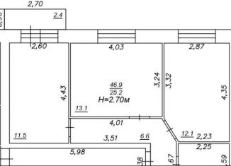 Продается 2-комнатная квартира, 50 м2, Ставрополь, Пригородная улица, микрорайон Чапаевка