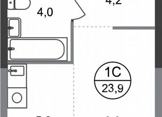 Продается квартира студия, 23.9 м2, Москва, деревня Рассказовка, 2