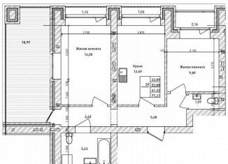 Продается 2-ком. квартира, 36.4 м2, Новосибирск, метро Площадь Гарина-Михайловского, Комсомольский проспект, 6