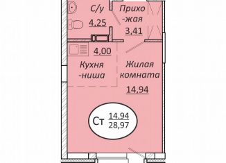 Продается квартира студия, 29 м2, Новосибирск, Октябрьский район