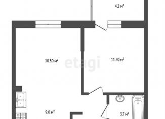 Продается 1-комнатная квартира, 32.5 м2, посёлок городского типа Молодёжное