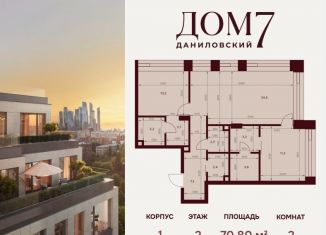 1-комнатная квартира на продажу, 31.1 м2, Москва, метро Тульская