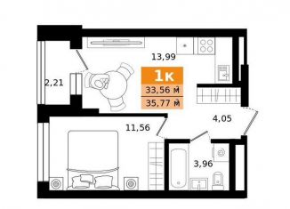 Продаю 1-комнатную квартиру, 35.8 м2, Екатеринбург, метро Чкаловская