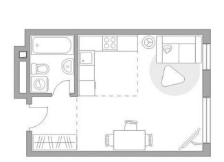Продажа квартиры студии, 33.7 м2, Москва, ЮАО