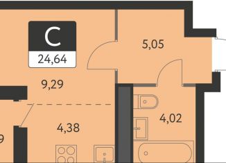 Продается квартира студия, 23.7 м2, Екатеринбург