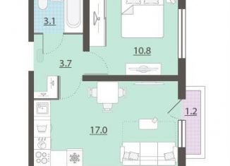 Продается однокомнатная квартира, 34.8 м2, Екатеринбург, улица Зелёный Остров, 14, Верх-Исетский район