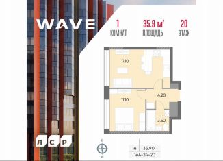 Продается однокомнатная квартира, 35.9 м2, Москва, станция Москворечье