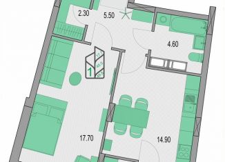 Продажа 1-ком. квартиры, 48.8 м2, Нижний Новгород, проспект Гагарина, 144, метро Двигатель Революции