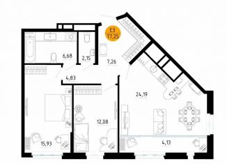 Продаю 2-ком. квартиру, 77.3 м2, Самара, метро Московская, Московское шоссе, 3