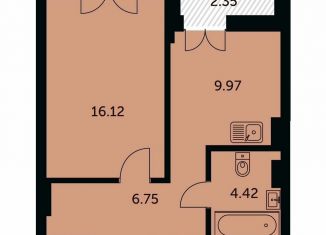 Продажа однокомнатной квартиры, 40.1 м2, Новосибирск, метро Октябрьская