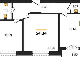 Продаю двухкомнатную квартиру, 54.3 м2, Светлогорск